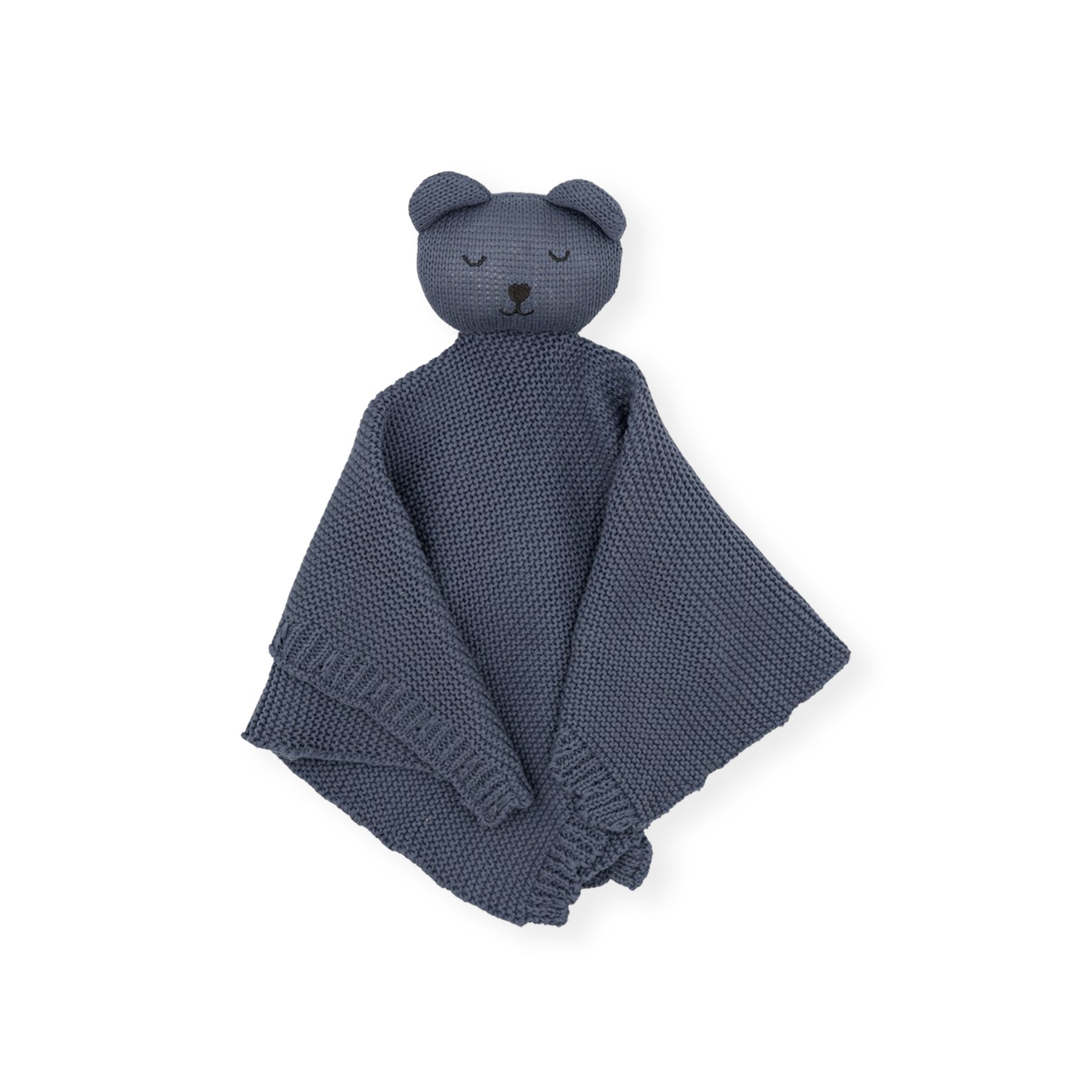 Zwergensache Schnuffeltuch Strick Bär - Blau
