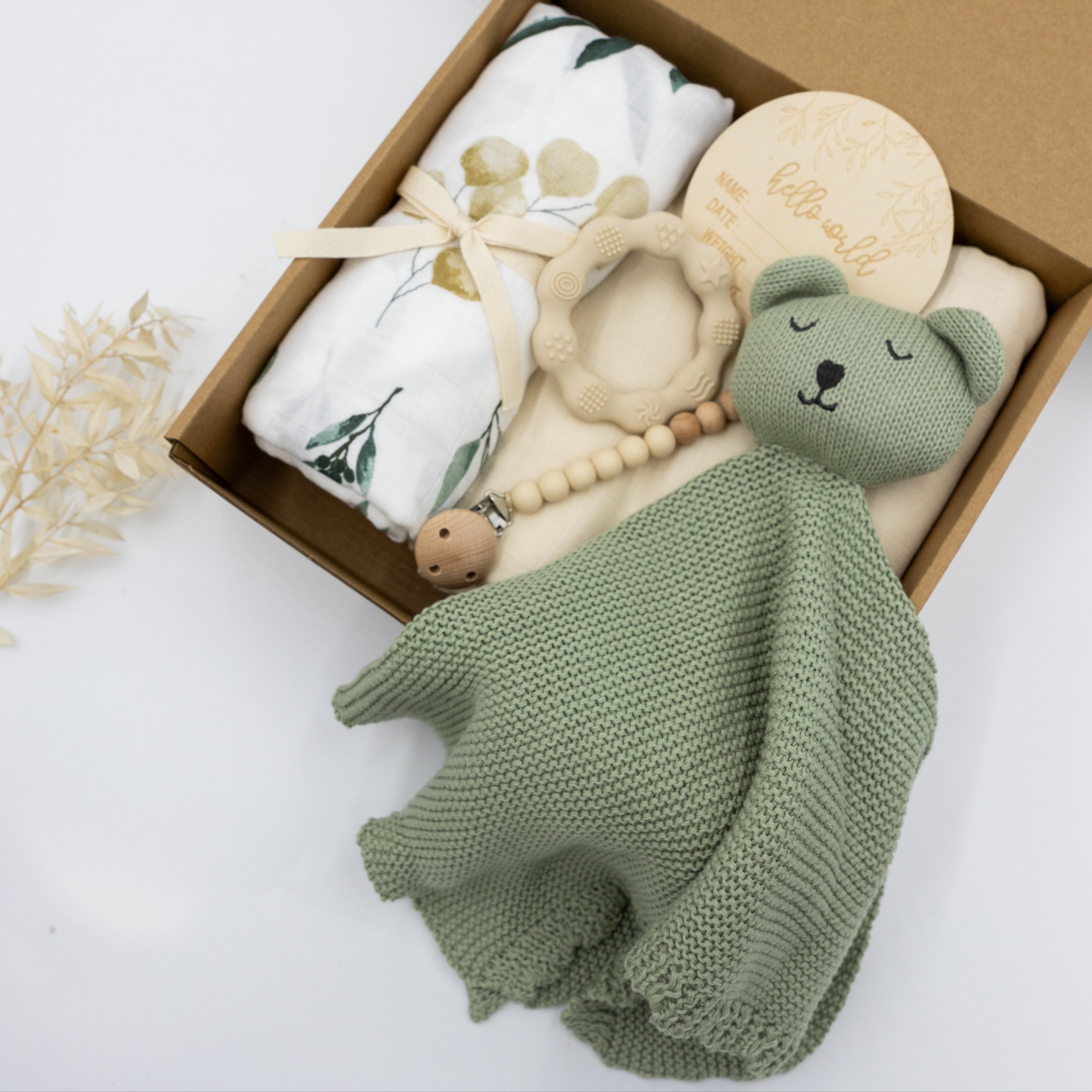 Dwergding cadeauset groot “Eucalyptus groen”