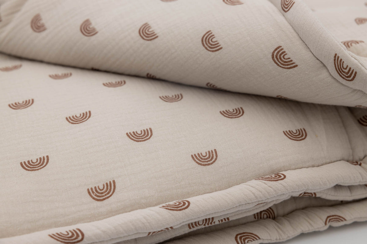 Zwergensache Krabbeldecke "110x110 cm" - Beige